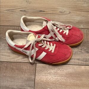 Gola Classic Red and White Trainers